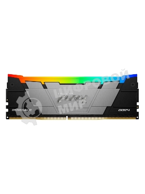 Оперативная память Kingston Fury Renegade, DDR4, 16GB (2x8GB), 3600MHz, CL16, DIMM, с радиаторами, RGB, серый/черный