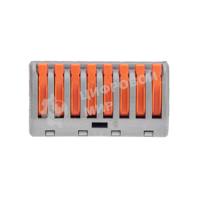 Универсальная клемма Rexant СМК 222-418, 8-проводная серый 0,08-2,5/4 мм² (20 шт/уп)