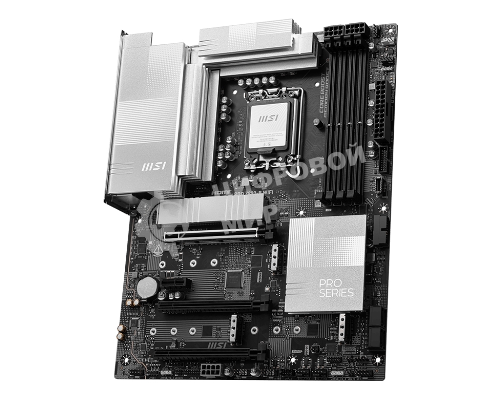 Материнская плата MSI PRO Z890-P WIFI, LGA 1851, Intel Z890, 4xDDR5, 4xSATA, 4xM.2, 1xPCIe 5.0 x16, 2xPCIe 4.0 x4, 1xPCIe 3.0 x1, 1xHDMI, 1xDP, 1xUSB-C Thunderbolt 4, 1xUSB-C 3.2 Gen 2, 1x 5Gb LAN, 2xUSB-A 3.2 Gen 1, 1xUSB-A 3.2 Gen 2, 4xUSB-A 2.0, 3x3.5 