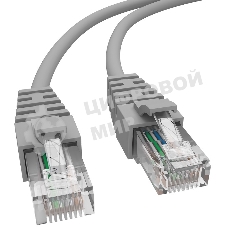 Патч-корд NTSS NTSS-PC-UTP-RJ45-5e-1.0-LSZH-GY NTSS-PC-UTP-RJ45-5E-1.0-LSZH UTP RJ-45 вил.-вилка RJ-45 кат.5E 1м серый LSZH (уп.:1шт) 26AWG