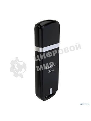 Флешка USB Maxvi P3 black (FD32GBUSB20C10P3), 32Gb, USB 2.0, R/W 15/5, черный