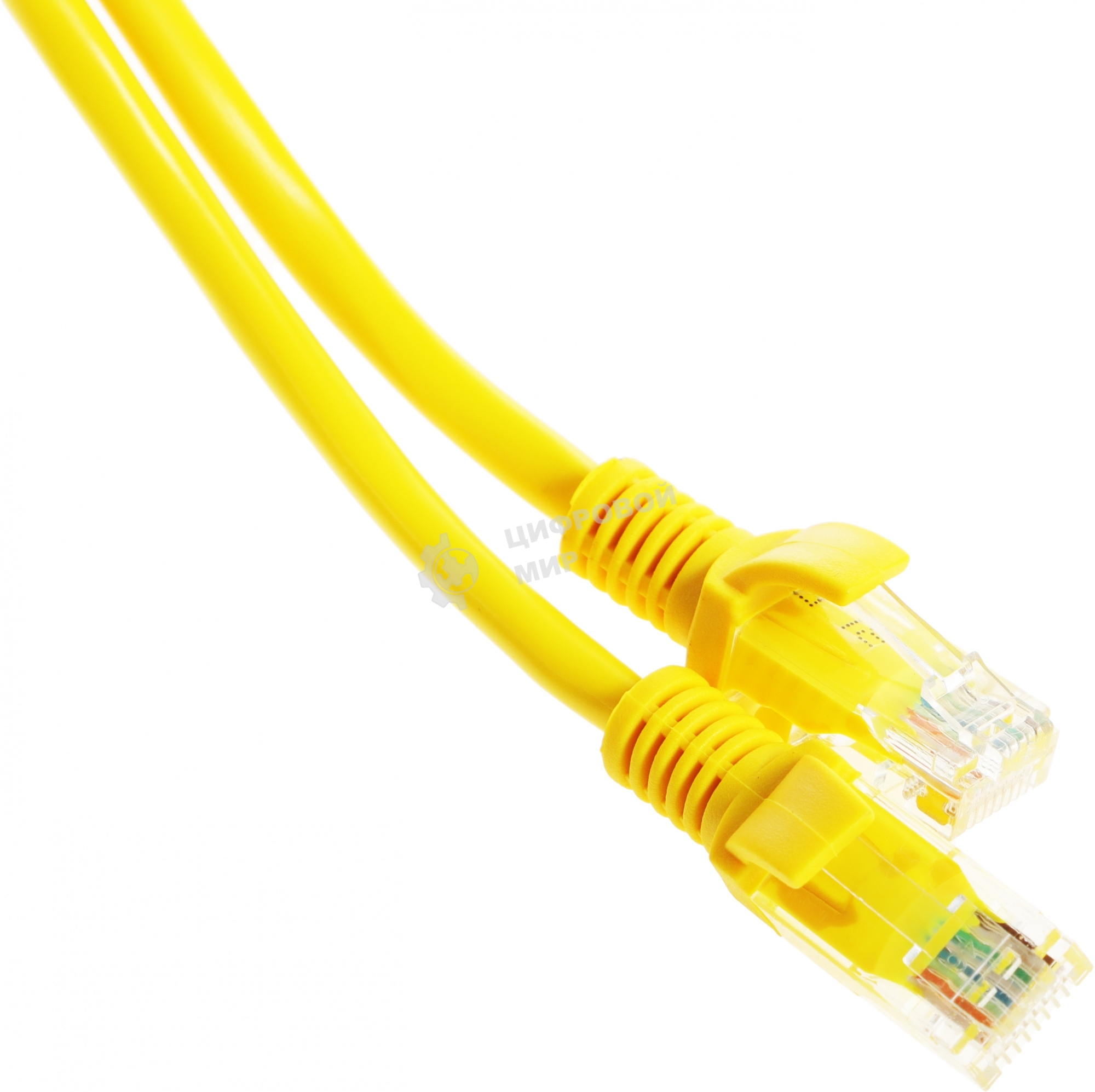 Патч-корд UTP Cablexpert PP12-20M/Y cat.5e, 20м, литой, многожильный, желтый