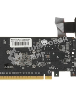 Видеокарта AFOX GT610 1Gb LP DDR3 64BIT DVI HDMI VGA SINGLE FAN RTL