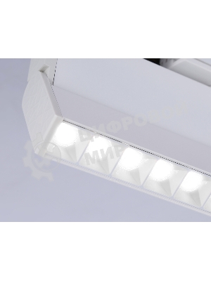 Трековый однофазный светодиодный светильник Ambrella light GL6816 WH белый LED 12W 4200K 24° 230*22*87