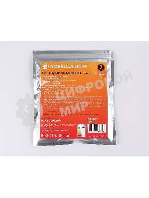 Светодиодная лента Ambrella light GS1801 5050 30Led/ 7.2W m/ 12V IP20 3000K/ 5000*10*1.87mm (2 конт.)