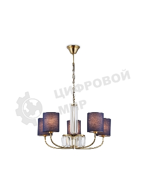 Люстра Ambrella light LH71271/5 BS/DB латунь/темно синий E14/5 max 40W D650*840