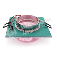 Светильник Ambrella light TN356 CH/PI хром/розовый GU5.3+3W (LED COLD) 95*95*45