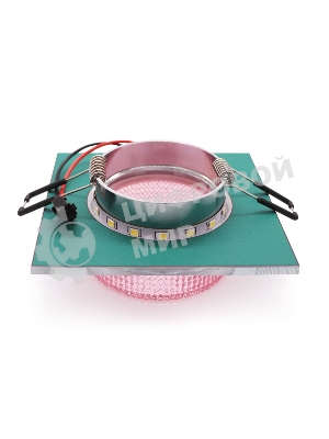 Светильник Ambrella light TN356 CH/PI хром/розовый GU5.3+3W (LED COLD) 95*95*45