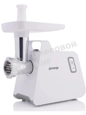 Мясорубка электрическая Gorenje MG1701W белый, 1700 Вт, 2.3 кг/мин, реверс, защита от перегрузки, насадки - 2
