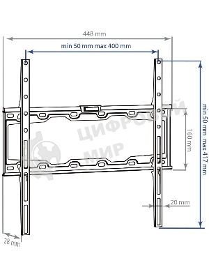 Кронштейн для LED/LCD телевизоров Kromax ELEMENT-3 черный