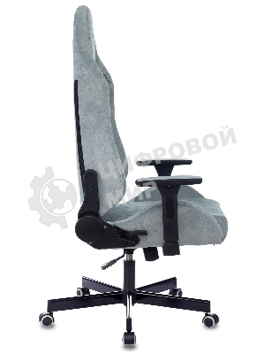 Кресло игровое Бюрократ Knight N1 Fabric серо-голубой Light-28 с подголов. крестовина металл