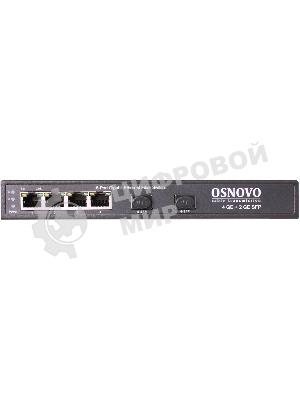 Коммутатор Osnovo Гигабитный коммутатор на 6 портов, 4*10/100/1000Base-T, 2*SFP 1000Base-FX