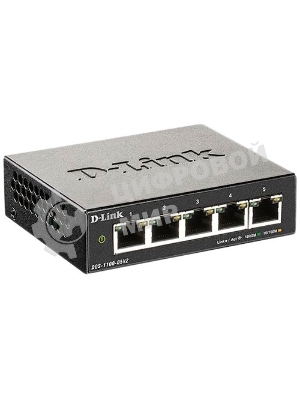 Коммутатор D-Link DGS-1100-05V2/A1A, L2 Smart Switch with 5 10/100/1000Base-T ports.8K Mac address, 802.3x Flow Control, Port Trunking, Port Mirroring, IGMP Snooping, 32 of 802.1Q VLAN, VID range 1-4094, Loopba