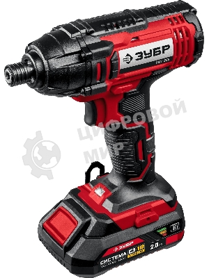 Винтоверт ЗУБР 18В, 2 АКБ (2Ач), в кейсе, ударный. ГВЛ-255-22