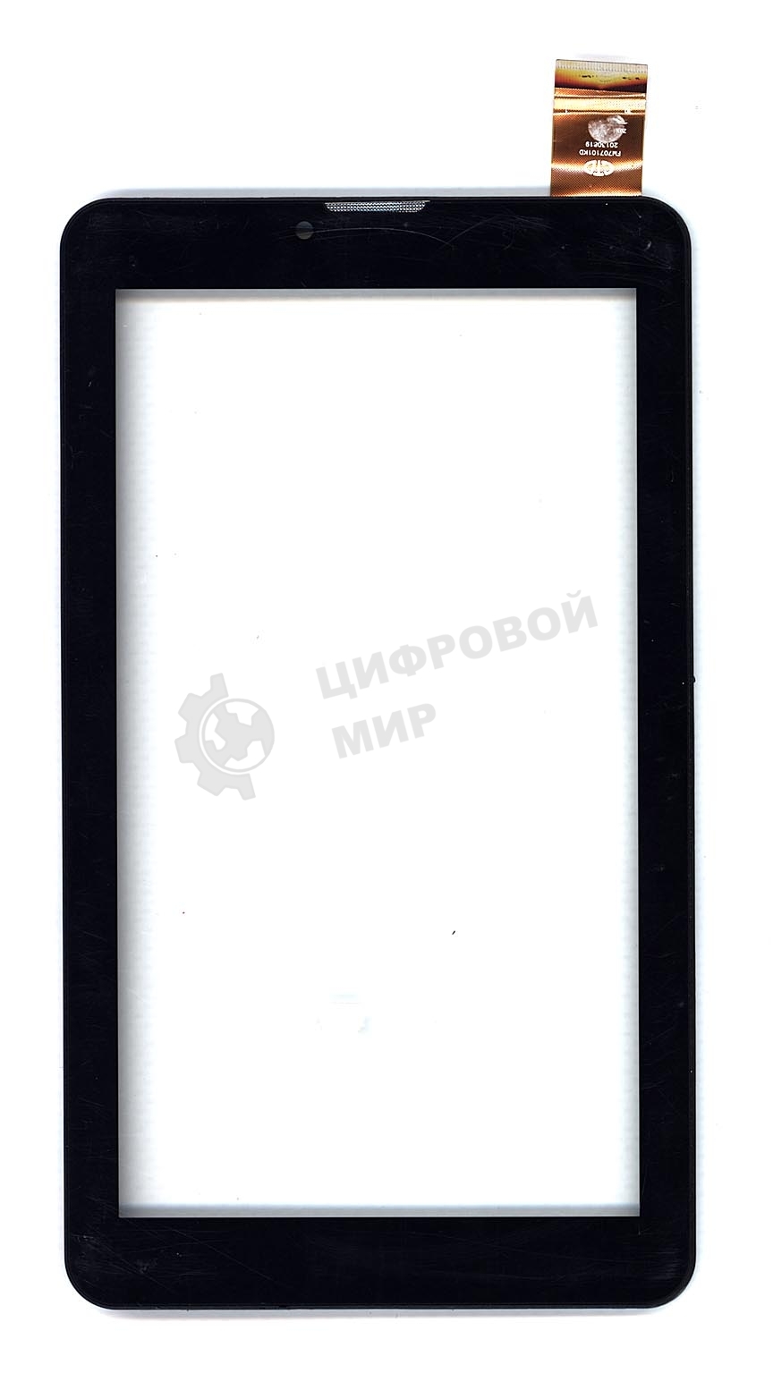 Сенсорное стекло (тачскрин) для Irbis TG71. черное с рамкой