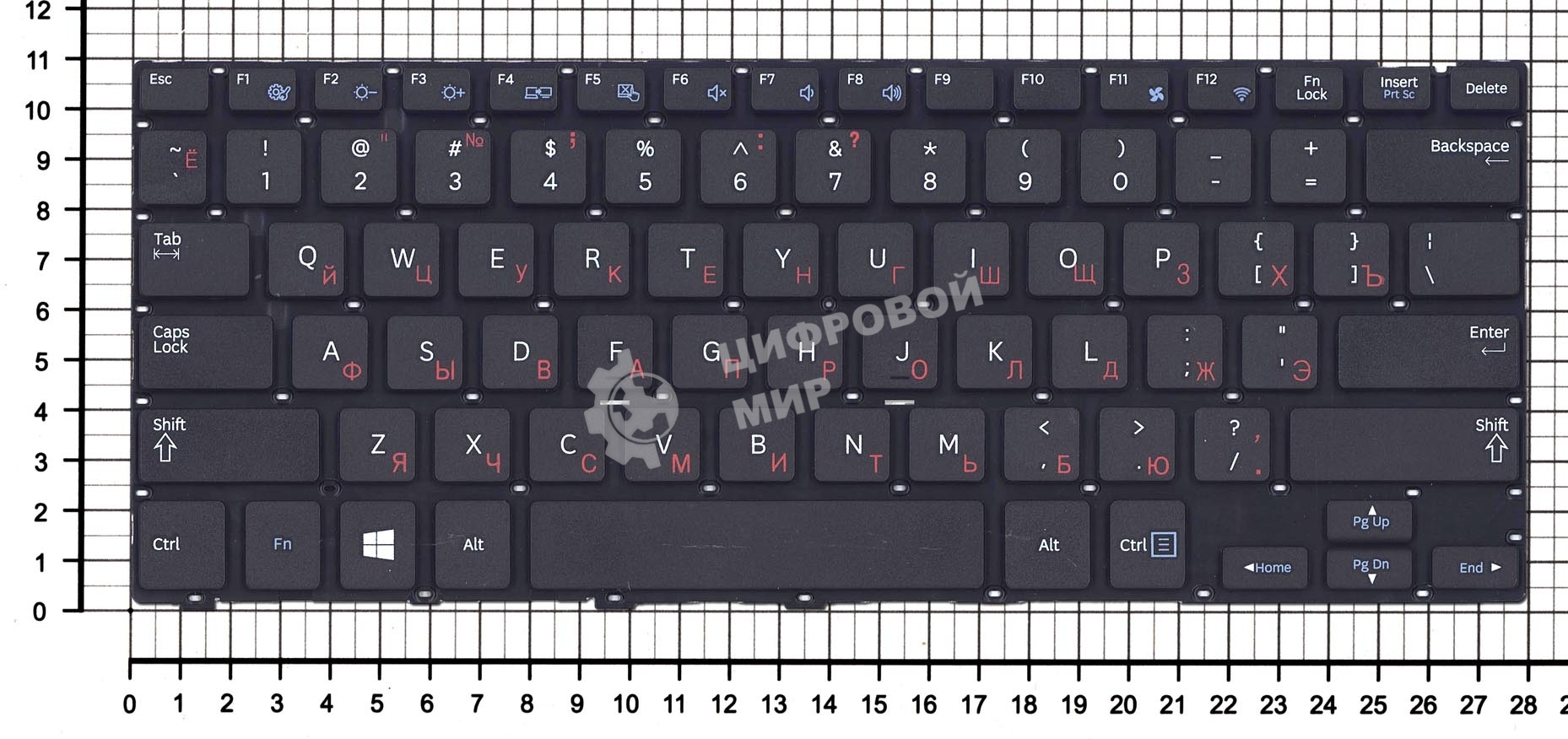 Клавиатура для ноутбука Samsung NP915S3, черная