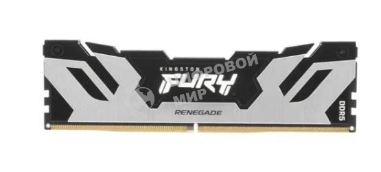 Оперативная память Kingston Fury Renegade, DDR5, 16Gb (1x16Gb), 6400MHz, CL32, DIMM, с радиатором, серебристый/черный