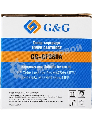 Картридж лазерный G&G GG-CF380A черный (2400 стр.) для HP LJ Pro M476dn/M476nw/M476dw