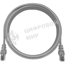 Патч-корд NTSS NTSS-PC-UTP-RJ45-5e-1.0-LSZH-GY NTSS-PC-UTP-RJ45-5E-1.0-LSZH UTP RJ-45 вил.-вилка RJ-45 кат.5E 1м серый LSZH (уп.:1шт) 26AWG