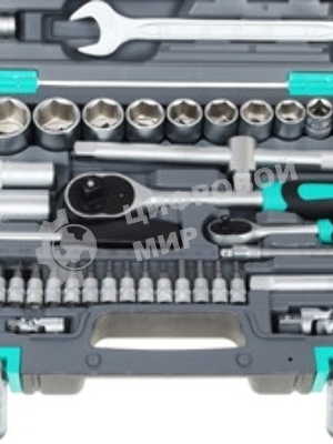 Набор инструментов Stels 14105, 1/2'' 1/4'' CrV пластиковый кейс  82 предм.