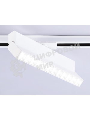 Трековый однофазный светодиодный светильник Ambrella light GL6816 WH белый LED 12W 4200K 24° 230*22*87