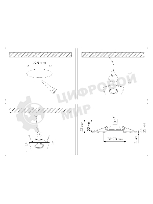 Встраиваемый точечный светильник Ambrella light TN102818 BK черный GU5.3 78*78*28