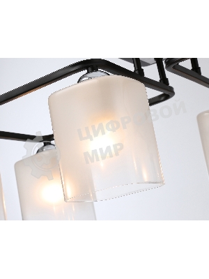 Светильник Ambrella light TR303224/6 BK/CH/FR черный/хром/белый матовый E27*6 max 60W 615*390*220