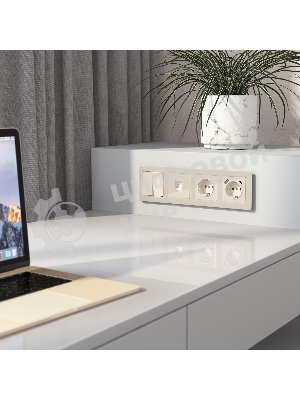 Розетка Ethernet RJ-45 (айвори акрил)