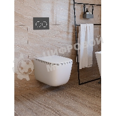 Инсталляция с унитазом комплект BAU IDEAL 6 в 1: унитаз подвесной безободковый торнадо Bau Dream 51х35, быстросъемное сиденье микролифт, кнопка смыва BAU Round Gun gray, серый металлик