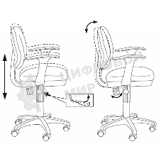 Кресло Бюрократ CH-W356AXSN/15-75 оранжевый 15-75 колеса белый/оранжевый (пластик белый)