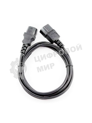 Кабель питания сист.блок-монитор Cablexpert PC-189-1-3M, 3м, C13-C14, 3x1кв.мм., черный, с заземлением