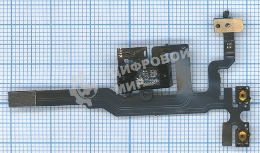 Шлейф аудио-разъема для iPhone 4S черный