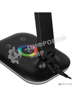 Настольный светильник NLED-502-11W-BK ЭРА Б0057195 светодиодный черный, выбор цвет температуры, три уровня яркости