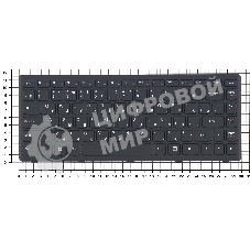 Клавиатура для ноутбука Lenovo Flex 14 G400s черная с рамкой