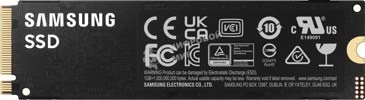 Накопитель SSD Samsung 990 PRO, 4Tb, PCIe 4.0 x4, M.2 2280, NVMe, R/W 7450/6900