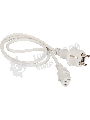 Шнур питания Lanmaster LAN-PP13/SH-10-WH C13-Schuko проводник.:3x0.75мм2 10м 220В 10А белый