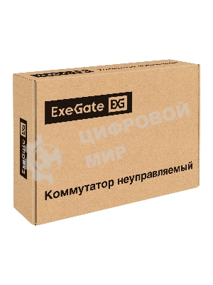 Коммутатор неуправляемый ExeGate EDES-1016D (16-портовый UTP 10/100Mbps, металлический корпус, с возможностью установки в стойку)