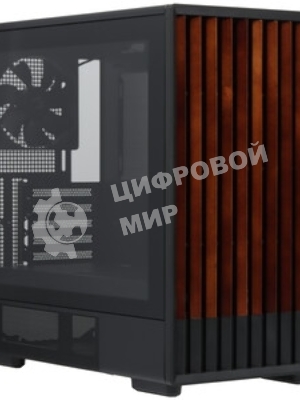 Компьютерный корпус Zalman P10 NAMU, MATX, черный, WINDOW, FRONT COVER WALNUT, 2x3.5