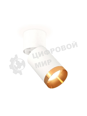 Комплект накладного поворотного светильника Ambrella light XM6312044 SWH/WH/PYG белый песок/белый/золото желтое полированное MR16 GU5.3 (A2220, C6312, N6134)
