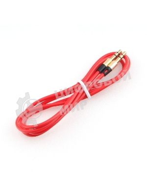 Кабель аудио Cablexpert CCAB-01-35MM-1MR, 3.5 Jack (M)/3.5 Jack (M), красный. 1м, блистер