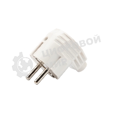 Вилка Евро Rexant угловая с з/к 16А белая