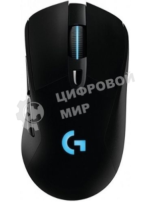 Мышь игровая Logitech G703 Lightspeed черная, сенсор 100-25600dpi (Hero25K), беспроводная 2.4GHz + USB 1,8м, 5 программируемых кнопок + колесо прокрутки, RGB-подсветка, под правую руку
