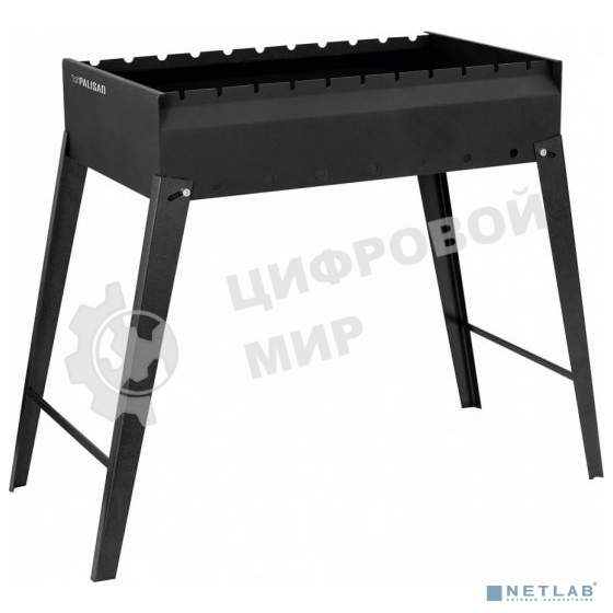Мангал Palisad Camping сварной, 605х375х138/640 мм, сталь 2 мм