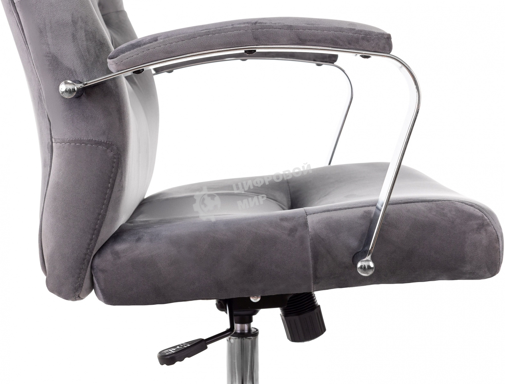 Кресло руководителя Бюрократ T-9928SL Fabric серый Italia 26, крестов. металл хром