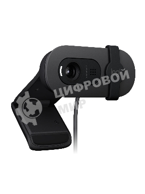 Веб-камера Logitech Brio 105 1920x1080, 30 кадр/с, USB Type-A, микрофон (шумоподавление), шторка приватности, автоосвещение, универсальное крепление
