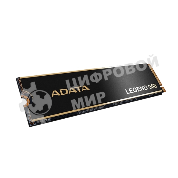 Накопитель SSD ADATA LEGEND 960, 1Tb, PCIe 4.0 x4, M.2 2280, NVMe, R/W 7400/6000, с радиатором