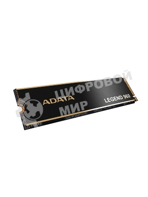 Накопитель SSD ADATA LEGEND 960, 1Tb, PCIe 4.0 x4, M.2 2280, NVMe, R/W 7400/6000, с радиатором