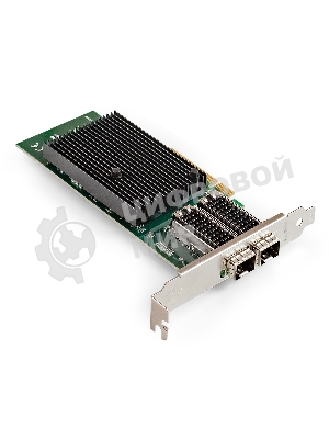 Сетевой адаптер ExeGate EXE-X710-2SFP+ (PCI-E x8 v.3, порты 2x SFP+, Dual 10Gb/s, Server NIC Chipset Intel FTXL710)