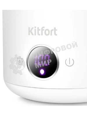 Чайник электрический Kitfort КТ-6724 1.5л. 2200Вт белый/дерево корпус: нерж.сталь/пластик