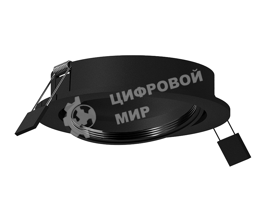 Корпус светильника встраиваемый поворотный для насадок D70mm C7652 SBK черный песок D106*H25mm MR16 GU5.3